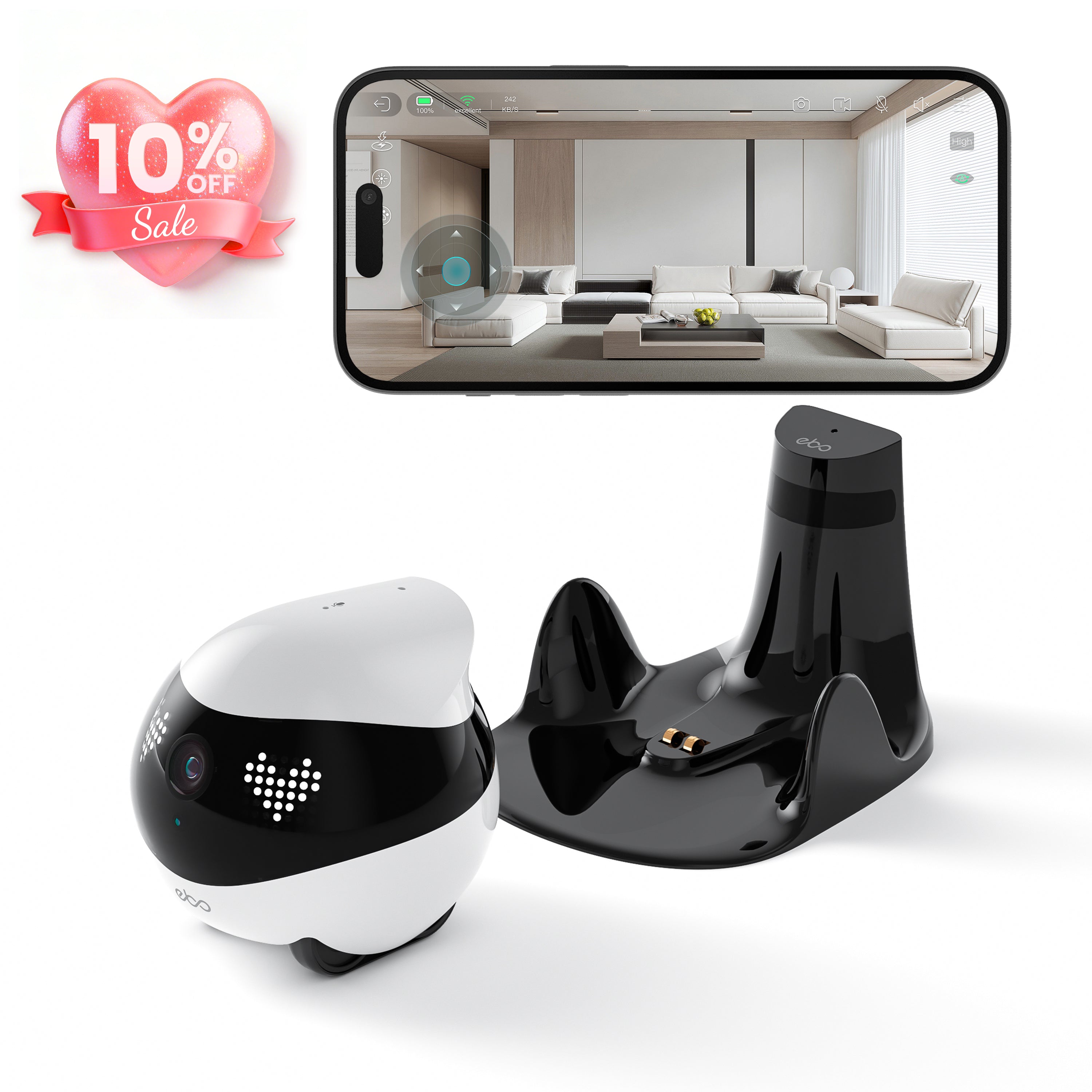 EBO Air 2 – KI-Sicherheits- & Haustierroboter 