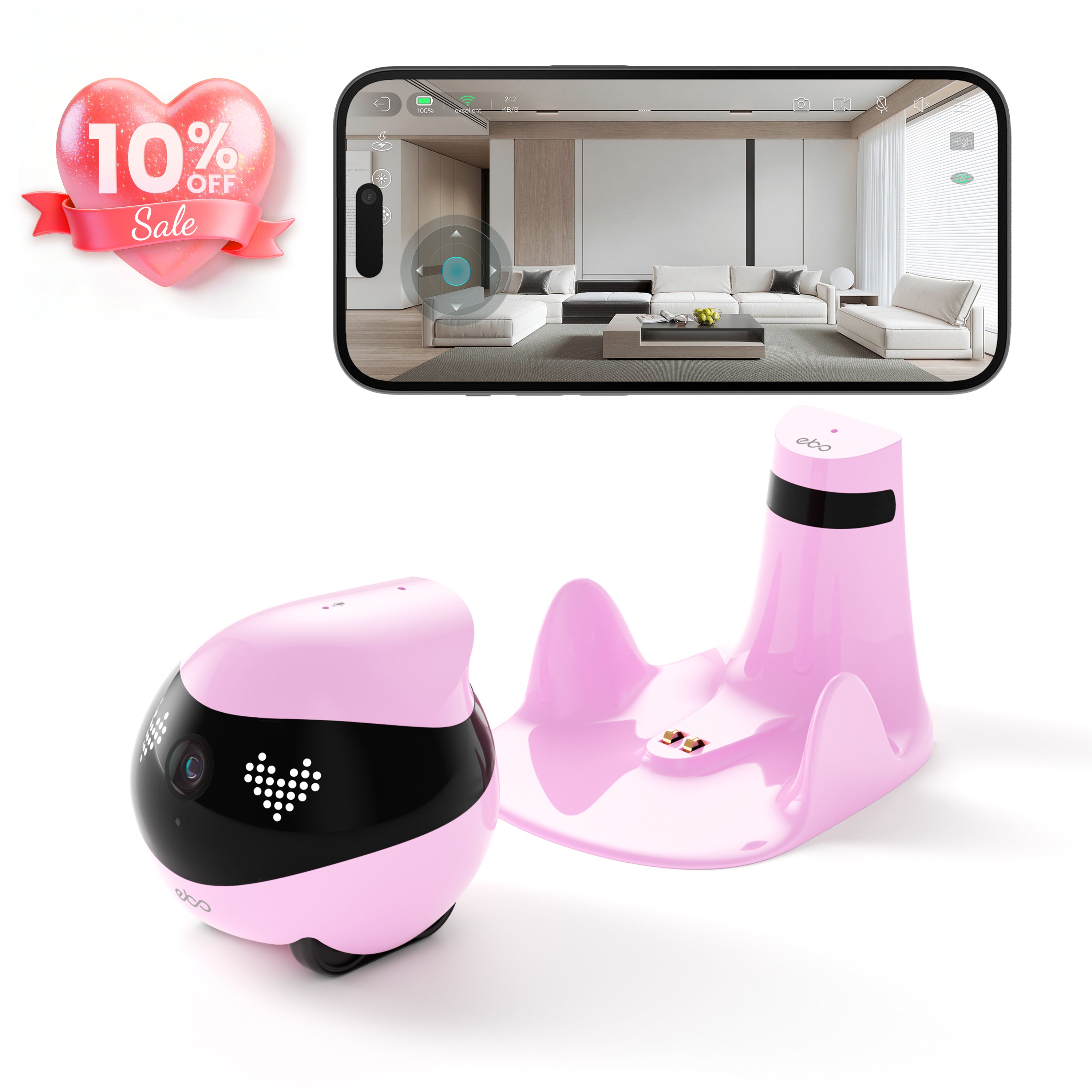 EBO Air 2 – KI-Sicherheits- & Haustierroboter 