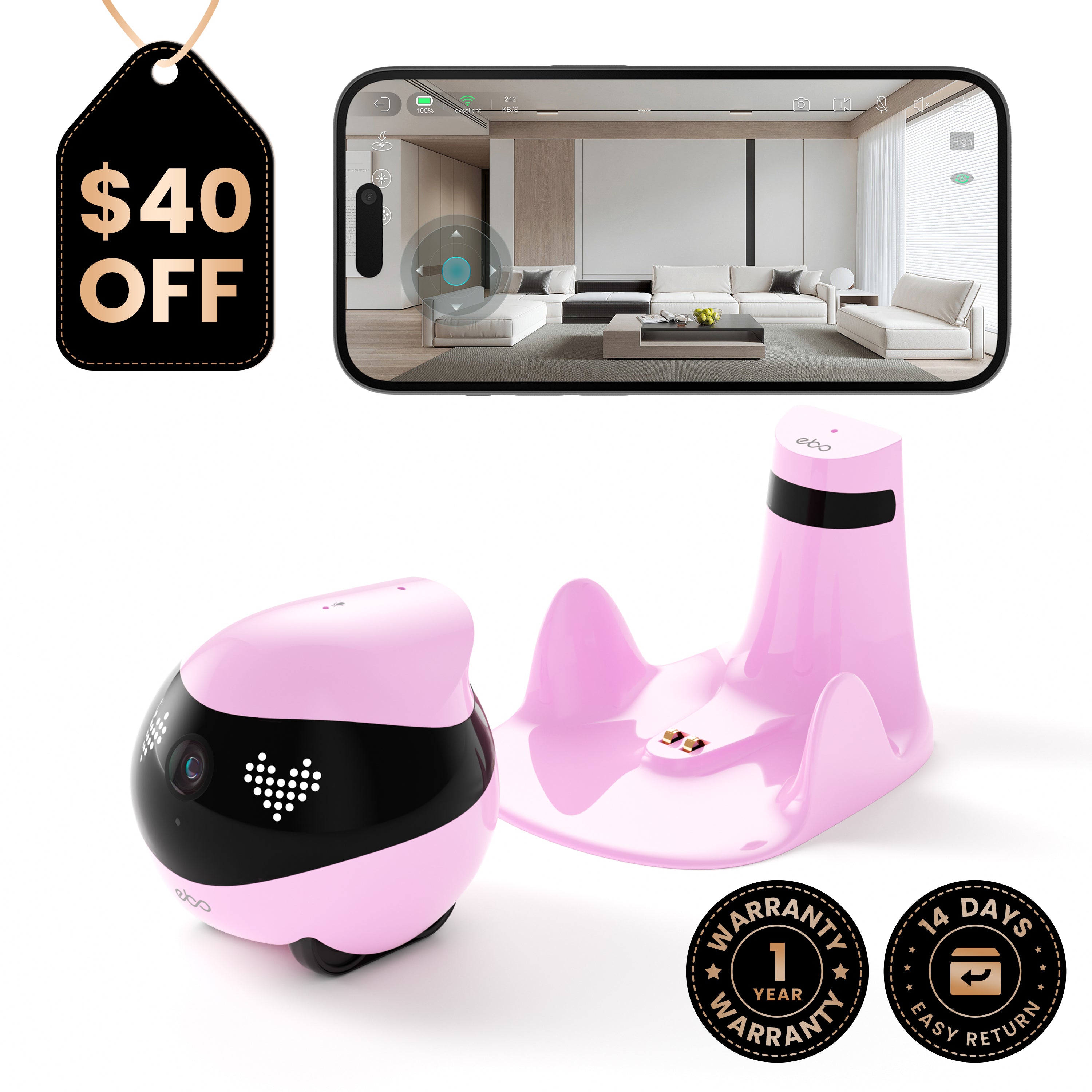 EBO Air 2 – KI-Sicherheits- & Haustierroboter 