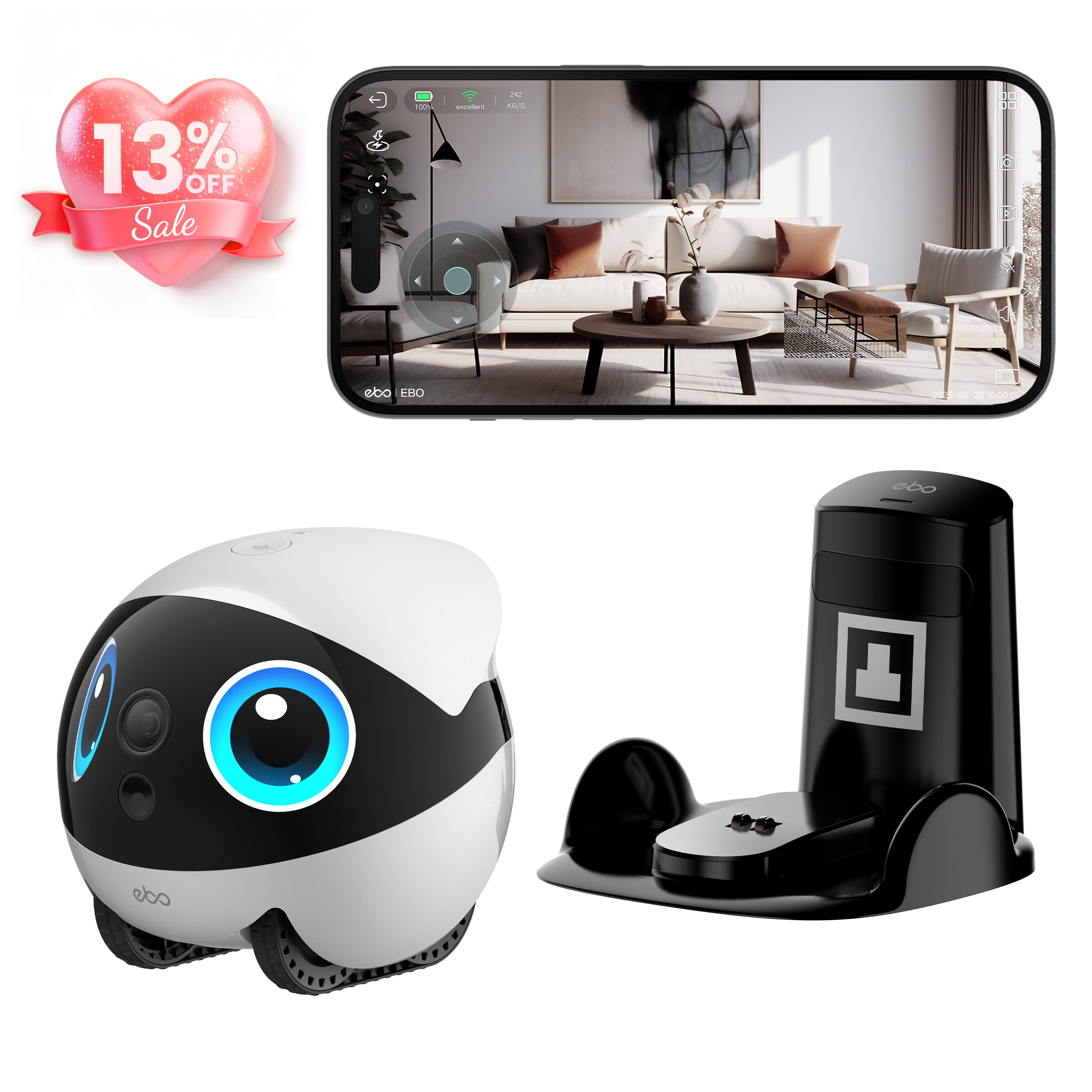 EBO Air 2 Plus – Sicherheits&Begleitroboter