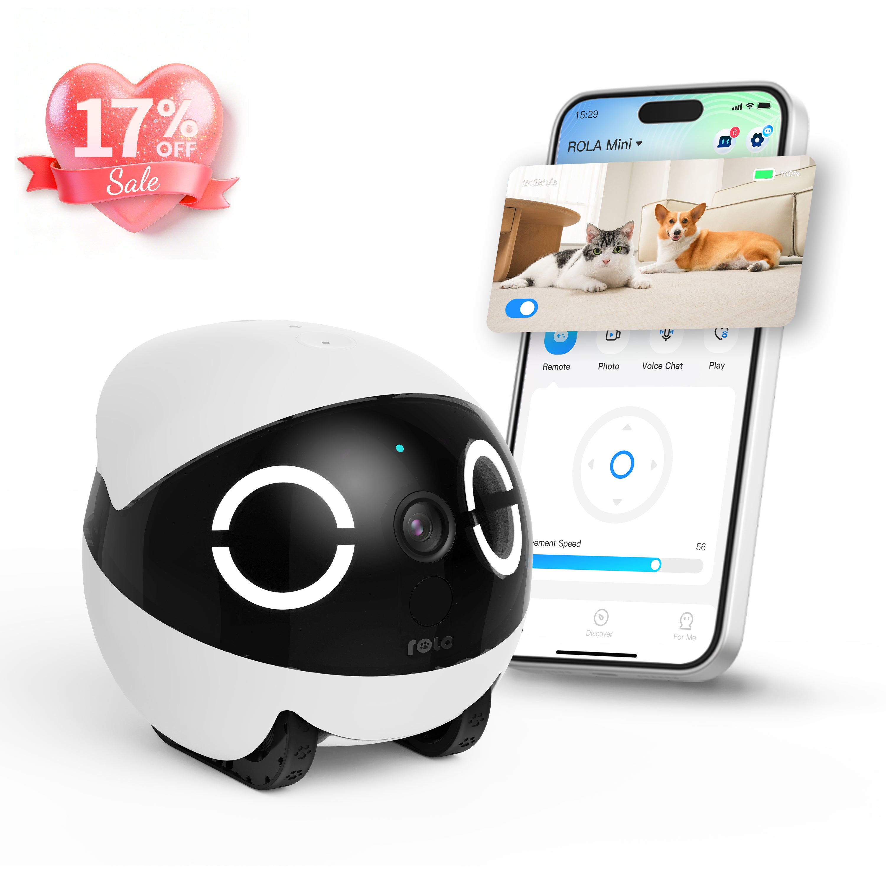 ROLA Mini Roboter – 2K Kamera & Überwachung