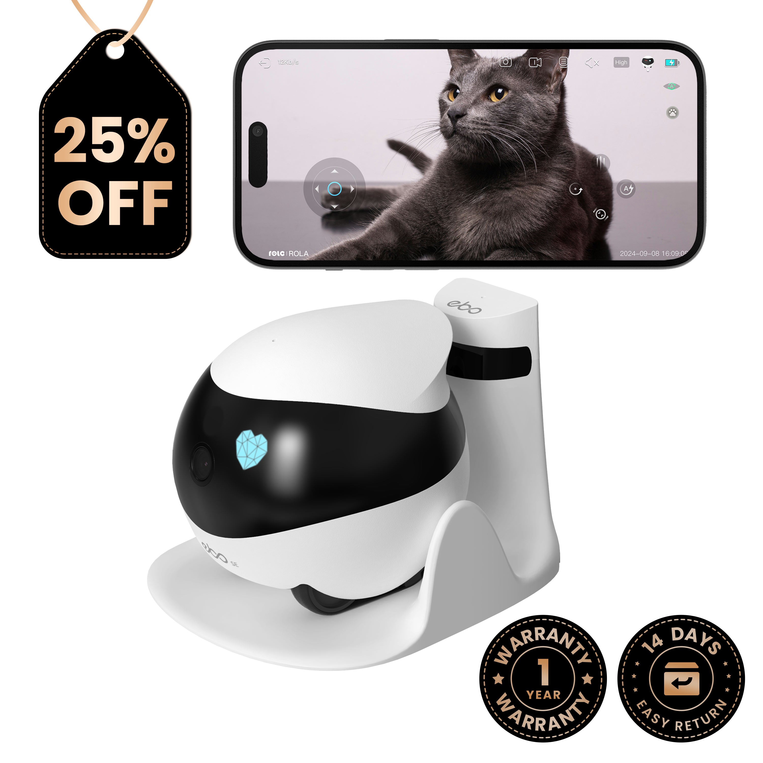 EBO SE kabelloser Kamera-Roboter